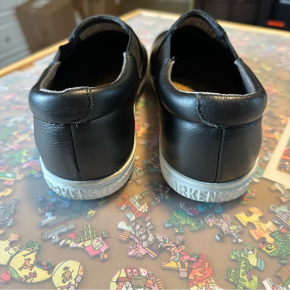 Birkenstock QO 400 Black Leather Slip-On Sneakers - Picture 7 of 13